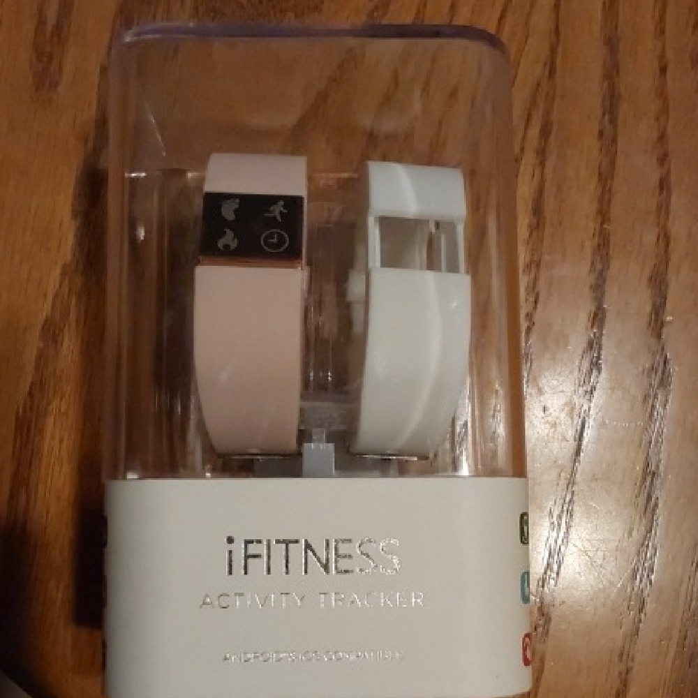 Activity Tracker in Pink and White